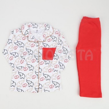 Pijama 2 Peças COM CARDA «Elefantes»