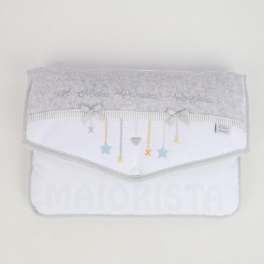 Conjunto 1ª Roupinha VELUDO «Coração/Estrelas»