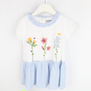 Vestido Bebé «Flores/Riscas»