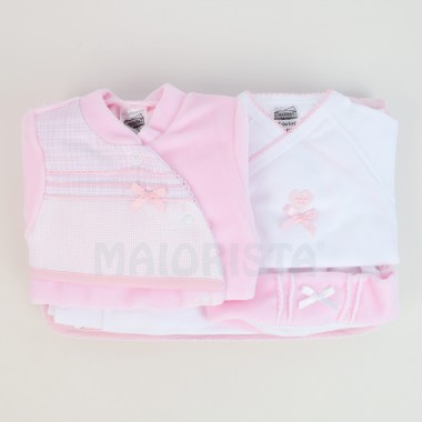 Conjunto 1ª Roupinha VELUDO «P/Bordar»