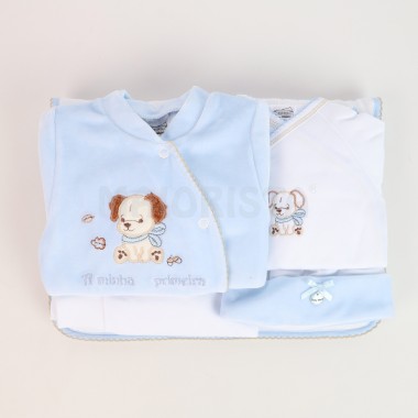 Conjunto 1ª Roupinha VELUDO «Cão/Pêlo»
