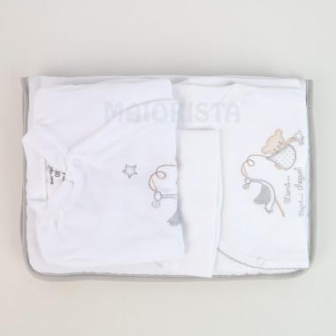 Conjunto 1ª Roupinha VELUDO «Mamã/Papá Cheguei...»