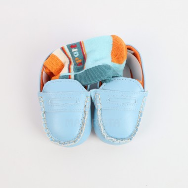 Sapato Bebé + Meia «Recém Nascido»