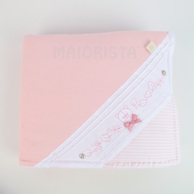 Manta ALGODÃO «Urso/Flores»