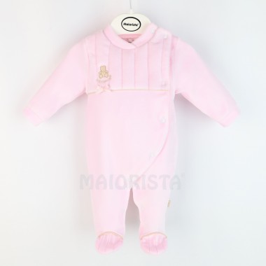 Babygrow Aberto de Lado VELUDO «Ursinho/Laço»