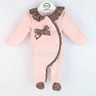 Babygrow Curvo VELUDO «Folho c/Laço»