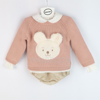 Conjunto Para Bebé 3 Peças «Cara Urso Pelo»