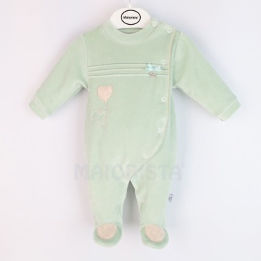 Babygrow Aberto de Lado VELUDO «Coelho/Coração»