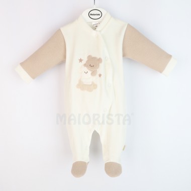 Babygrow Abertura Lateral VELUDO «Urso/Ovelha»