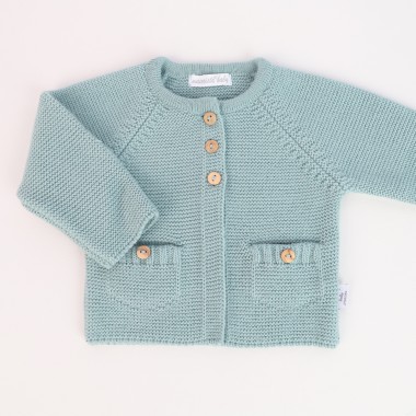 Casaco Bebé «Bolsos/Malha Estruturada»