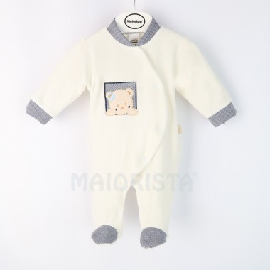 Babygrow Inteiro Curvo VELUDO «Ursinho/Janela»