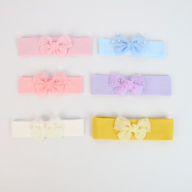 Pack 6 Fitas Cabelo «Laço/Pérolas»