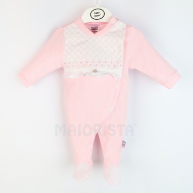 Babygrow Aberto de Lado ALGODÃO «Quadrados/Pintas»