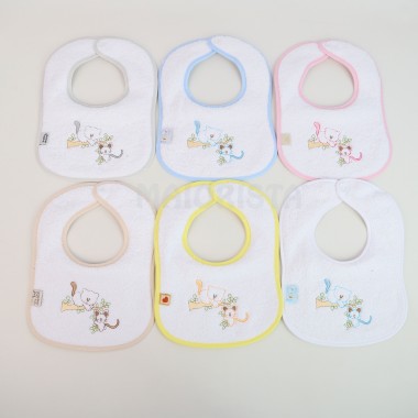 Pack de 6 Babetes «Bordada/PVC»