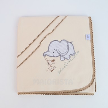Manta ALGODÃO 80x80 «Elefante»