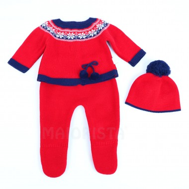 Conjunto 3 Peças MALHA «Pom/Pom»