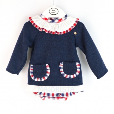 Conjunto Para Bebé «Calção Xadrez/Gola»