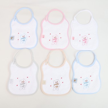 Pack de 6 Babetes «Bordados»