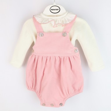 Conjunto Para Bebé 2 Peças «Camisola Malha/Jardineira»