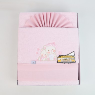 Jogo Lençol Berço NEXT2ME CORALINA «Ursinhos/Neve»