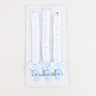 Pack 3 Porta Chupeta «Renda/Passe Fita»
