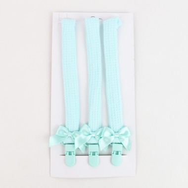 Pack 3 Porta Chupeta «Favos/Laço»