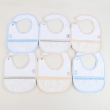Pack de 6 Babetes «Pintas/Renda»