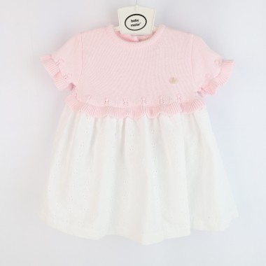 Vestido Para Bebé «Malha/Bordado Inglês»