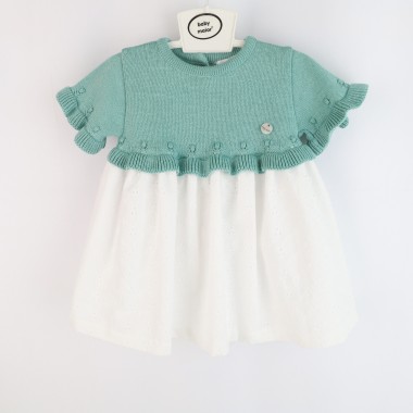 Vestido Para Bebé «Malha/Bordado Inglês»