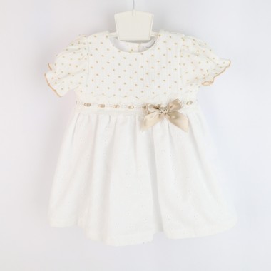 Vestido Para Bebé «Bordado Inglês/Laço»