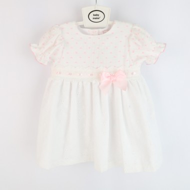 Vestido Para Bebé «Bordado Inglês/Laço»