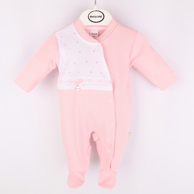 Babygrow Aberto de Lado ALGODÃO «Pintas Bordado»