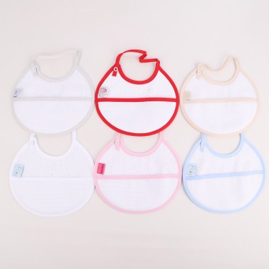 Pack de 6 Babetes «Redonda/Bordar»