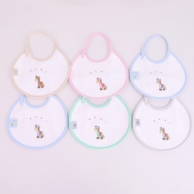 Pack de 6 Babetes «Girafas»