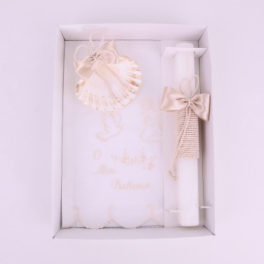 Conjunto Acessórios de Batismo «Vela Quadrada»