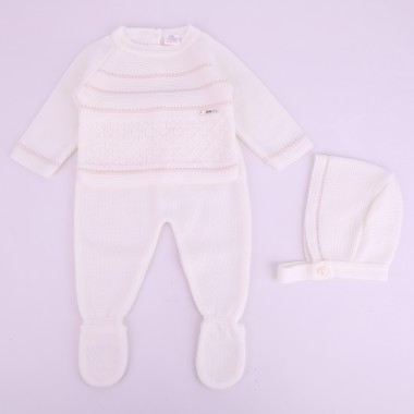 Conjunto 3 Peças MALHA «Favos/Riscas»