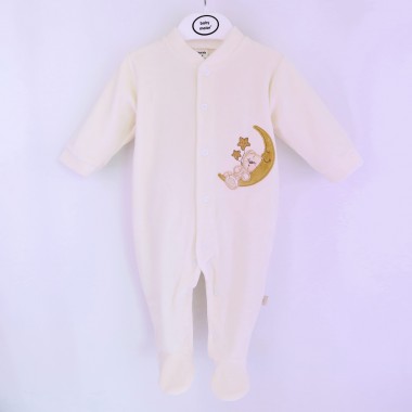 Pijama Para Bebé Veludo «Ursinho Na Lua»