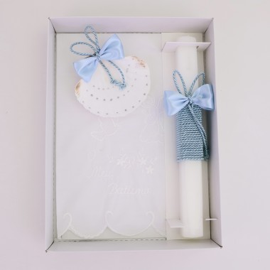 Conjunto Acessórios de Batismo «Vela Quadrada»