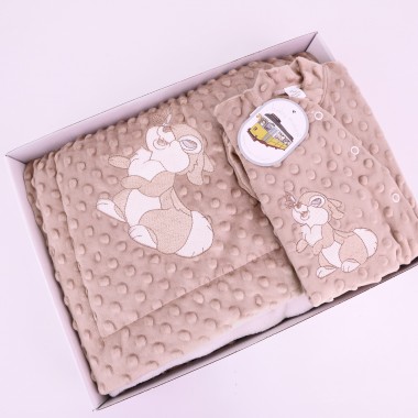 Conjunto 2 Peças: Babygrow + Manta «Esquilo»