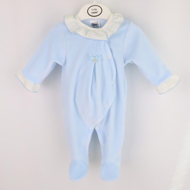 Babygrow Aberto de Lado VELUDO «Folhos/Laço»