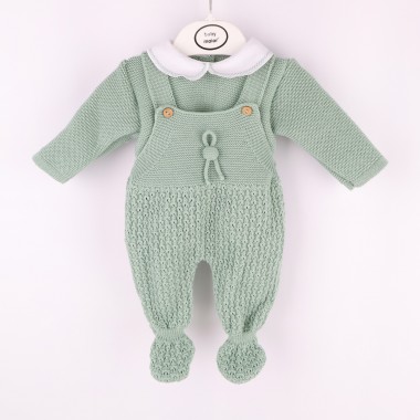 Conjunto 3 Peças MALHA «Jardineira/Gola»
