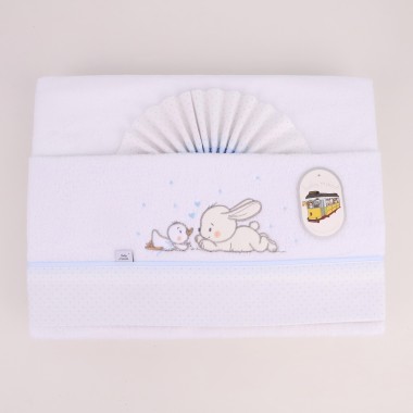 Jogo de Cama Bebé CORALINA «Coelho/Patinho»