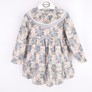 Vestido Para Bebé «Renda/Gola/Laço»