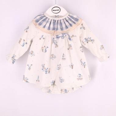 Vestido + Cueca Para Bebé «Jarro/Gato»
