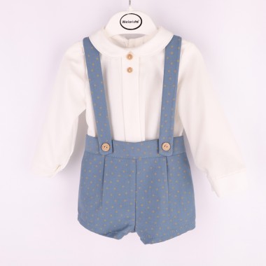Conjunto: Calção de Alças + Blusa «Pintas»