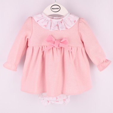 Vestido + Cueca Para Bebé «Laço em Veludo»