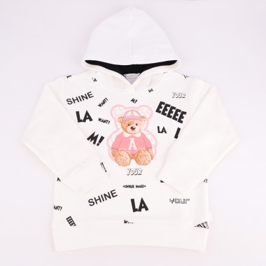 Camisola Capuz Menina «URSO...WANT! THINK!...»