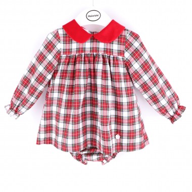 Vestido + Cueca Bebé «Xadrez»