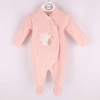 Babygrow Abertura À Frente Veludo «Coelho»