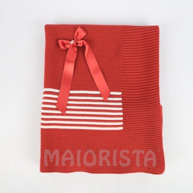 Manta Malha «Riscas/Laço»